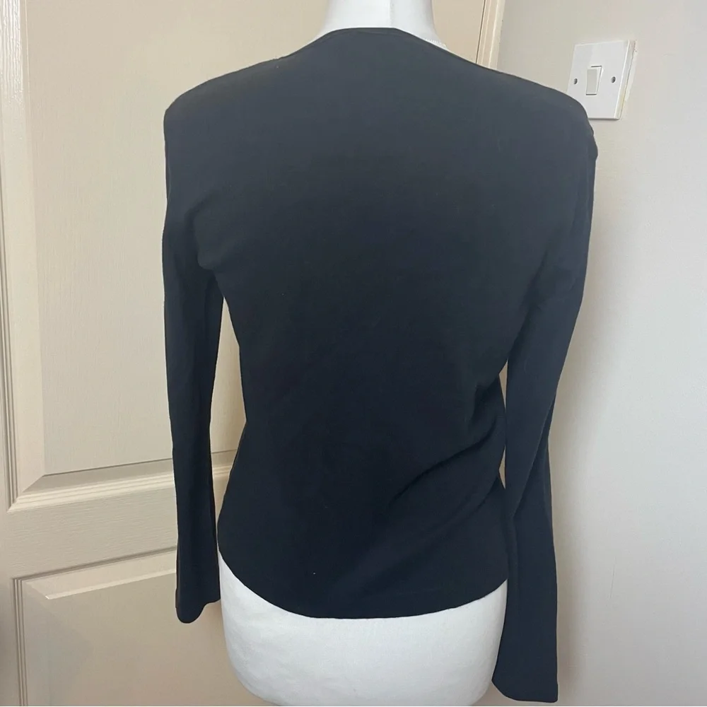 dorothy perkins Size 14 floral cardigan black long sleeves vintage y2k Red Trim - Picture 7 of 15